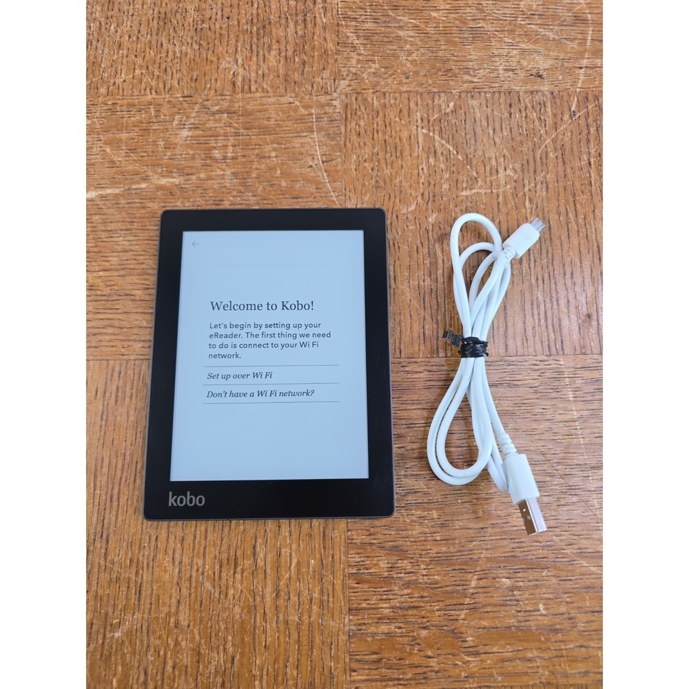 Kobo Aura Black N514 Model 4GB Wifi 6" Digital Book E-Reader - Tested **FLAWS**